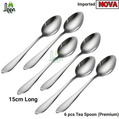 Picture of 6-Piece Stainless Steel Teaspoons, Spoons Silverware Set for Home, Kitchen or Restaurant, Mirror Polished, Dishwasher Safe, 6 Inch -Chopsticks-Silver