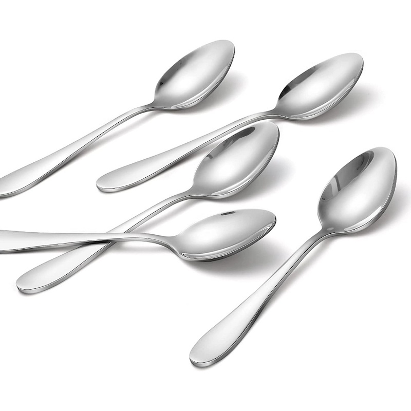 Picture of 6-Piece Stainless Steel Teaspoons, Spoons Silverware Set for Home, Kitchen or Restaurant, Mirror Polished, Dishwasher Safe, 6 Inch -Chopsticks-Silver