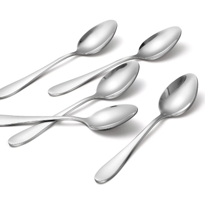 Picture of 6-Piece Stainless Steel Teaspoons, Spoons Silverware Set for Home, Kitchen or Restaurant, Mirror Polished, Dishwasher Safe, 6 Inch -Chopsticks-Silver