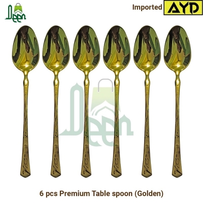Picture of Big Size Heavy Table Spoon premium quality Big Size Table spoon 20 cm long Table spoon Golden spoon ,Best tableware Table Spoon -Chopsticks