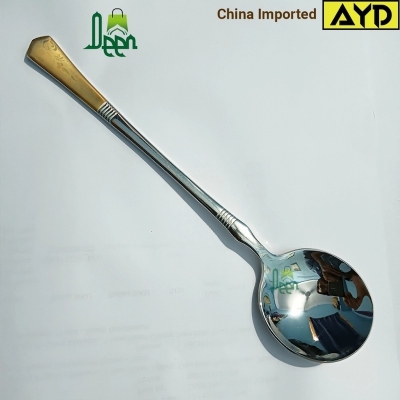 Picture of Big Size Heavy Sup Spoon premium quality Big Size sup spoon 20 cm long Sup spoon golden and Silver spoon , Best tableware Sup Spoon -Chopsticks-Multicolor