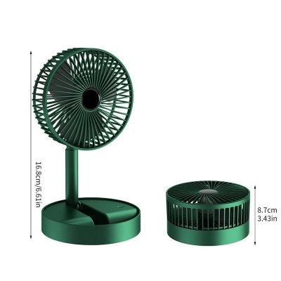 Picture of Mini Folding Fan Kipas Mini USB Portable Fan Rechargeable Fan Kipas Camping Rechargeable Portable Camping Fan - মিনি ফ্যান-Green