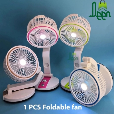 Picture of 1 pcs NEW Multifunction Foldable hand led light portable USB rechargeable led fan - মিনি ফ্যান-Multicolor