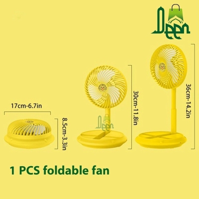 Picture of 1  pcs Creative Fan Convenient Retractable Folding Fan USB Charging Desk Table Mute Fan - মিনি ফ্যান-Multicolor