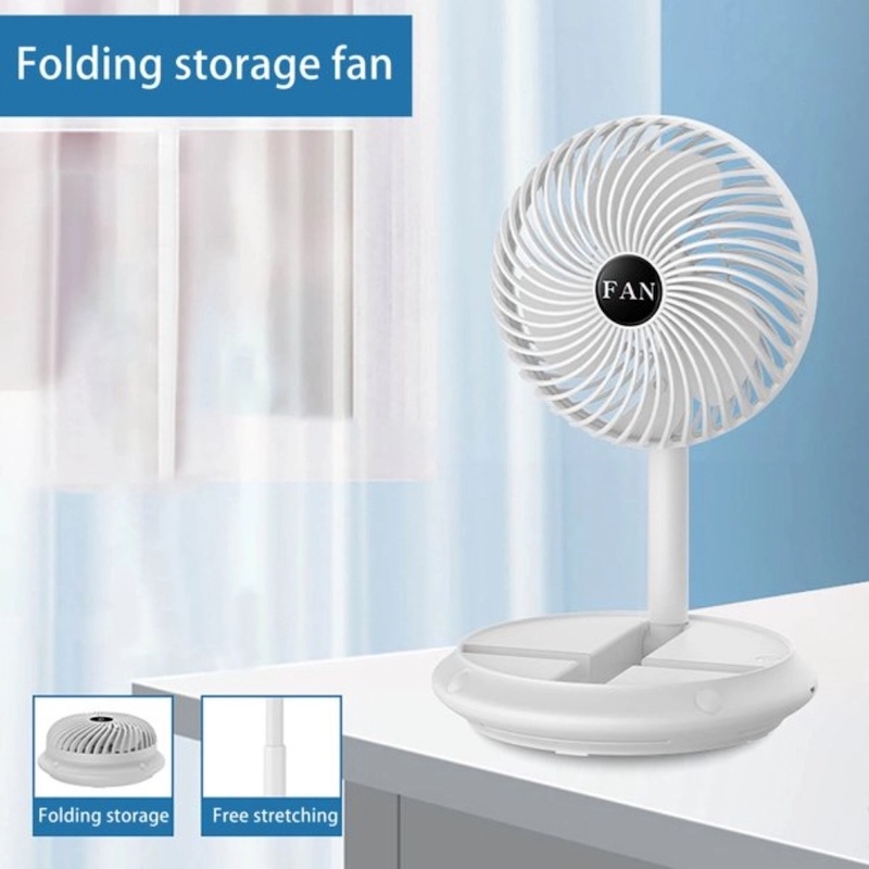 Picture of 1  pcs Creative Fan Convenient Retractable Folding Fan USB Charging Desk Table Mute Fan - মিনি ফ্যান-Multicolor