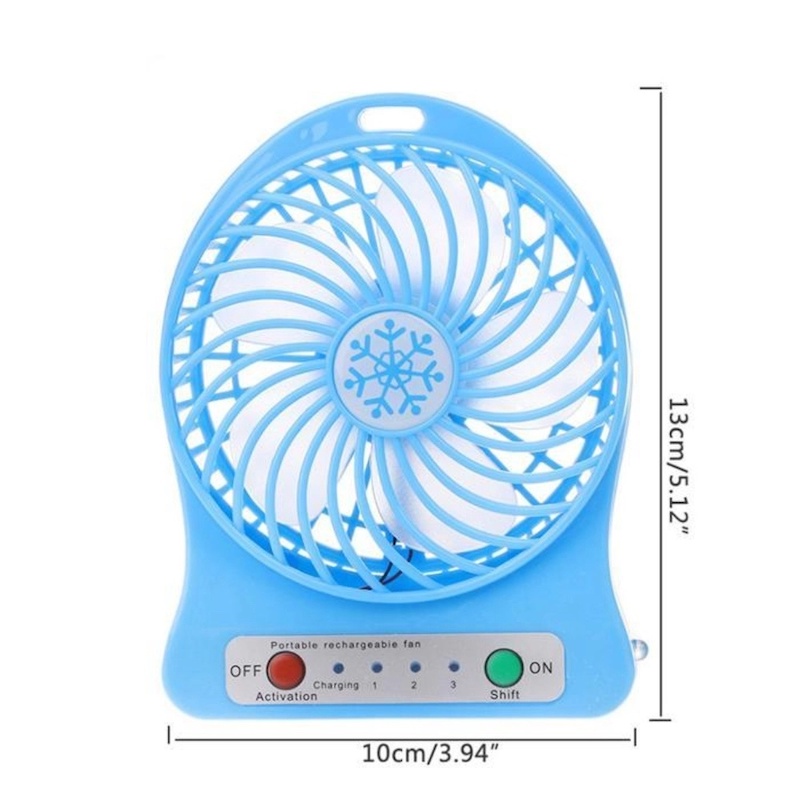 Picture of 1 pcs Portable Mini USB Fan Small Desk Pocket Handheld Air Rechargeable 18650 Battery Cooler 3-Gear Fan for Home office Muticolor - মিনি ফ্যান-Multicolor