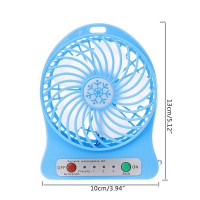 Picture of 1 pcs Portable Mini USB Fan Small Desk Pocket Handheld Air Rechargeable 18650 Battery Cooler 3-Gear Fan for Home office Muticolor - মিনি ফ্যান-Multicolor