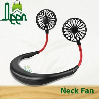 Picture of Creative USB Rechargeable Hanging Neck Fan – Portable Mini Sports Fan (1 Pc)-Multicolor
