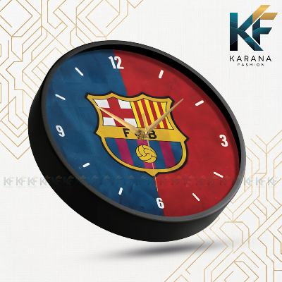 Picture of Karana Fashion (KW06) 12-Inch FC Barcelona Fan Edition Wall Clock - Premium Football Club Themed Décor - Black