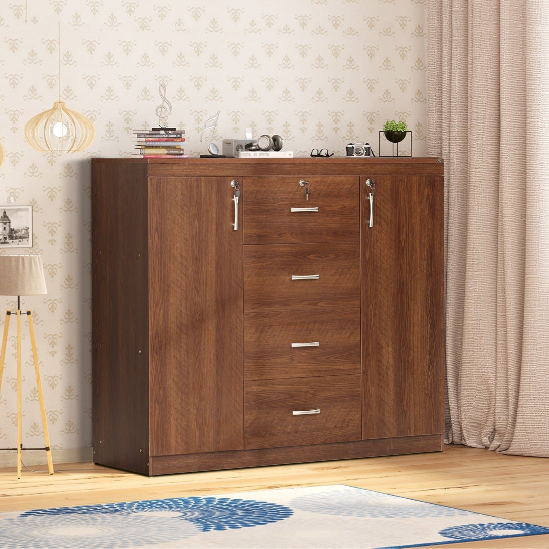 Picture of REGAL Marina Laminated Board Wardrobe Antique VELVET-WDH-105-1-1-20