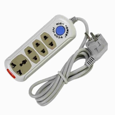 Picture of Multi Plug 4 Port 2.5 yards cable - White