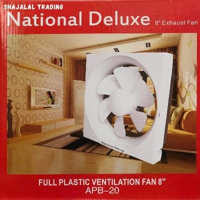 Picture of National Deluxe 8'' Exhaust Fan Imported - White