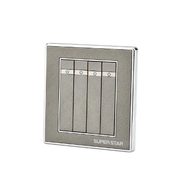 Picture of SUPER STAR Ultimate Four Gang One Way Switch - Grey