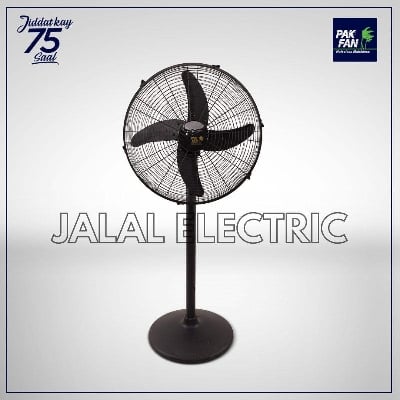 Picture of PAK Pedestal Fan 24 Inch Industrial  Black - Black
