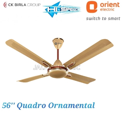 Picture of Orient Quadro Ornamental 56" Ceiling Fan (Golden Chocolate) - Gold