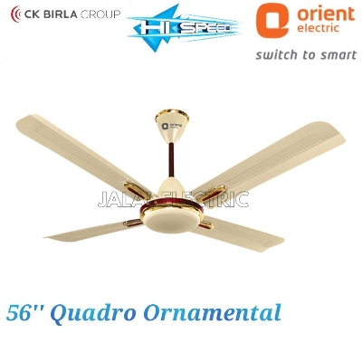 Picture of Orient Quadro Ornamental 56" Ceiling Fan (Metallic Ivory Cherry) - Ivory