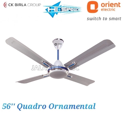 Picture of Orient Quadro Ornamental 56" Ceiling Fan (Silver Blue) - Blue Gray