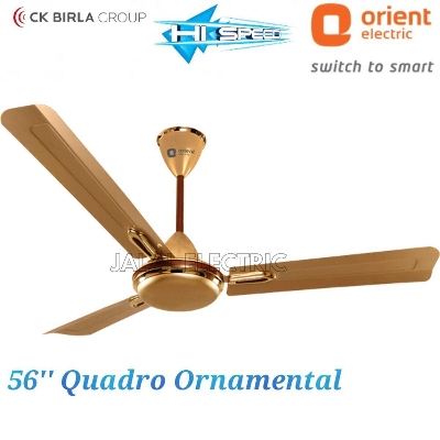 Picture of Orient Quasar Ornamental 56" Ceiling Fan (Golden Chocolate) - Gold