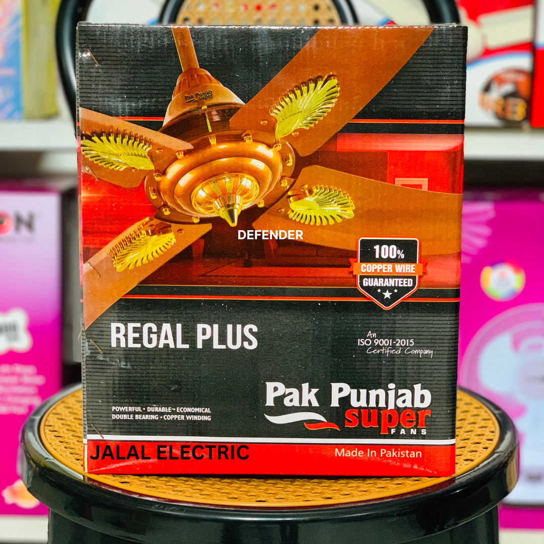 Picture of Pak Punjab 56" Ceiling Fan - REGAL PLUS (GOLDEN) 4 Blades - Made in Pakistan - Gold