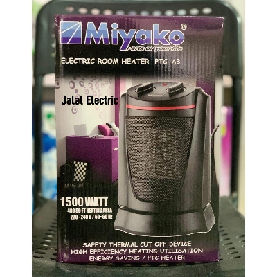Picture of Miyako Electric Room Heater With Moving  1500 Watt  PTC-A3 (Imported) - Black