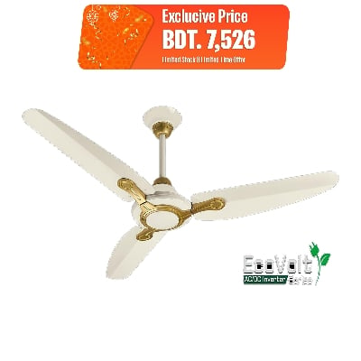 Picture of GFC Solar Superior Model Ceiling Fan 56 Inch Remote Control (AC+DC) - Off White