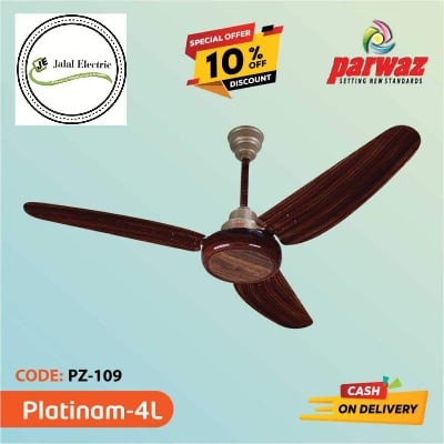 Picture of PARWAZ 56'' PLATINUM CEILING FAN(MAROON) - Chocolate