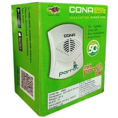 Picture of Cona Parrot Birds Sound Calling Bell - White
