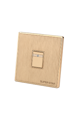 Picture of Super Star Glamour 10A 1 Gang One Way Switch - Gold