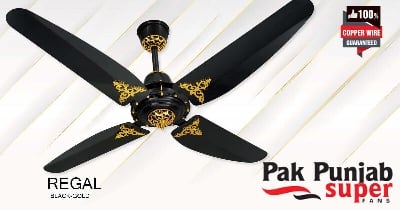 Picture of PAK Punjab Super 56 Inch Fan Regal Model Black - Matte Black
