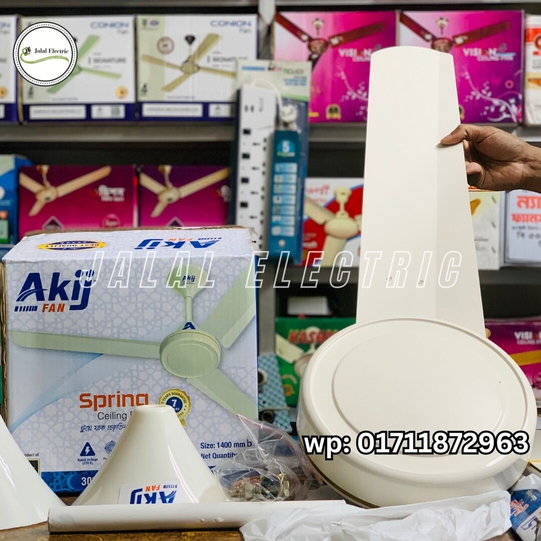 Picture of Akij Ceiling Fan 56 Inch Spring Model 320 rpm, 65w, 07 Years Replacement Guarantee - Off White