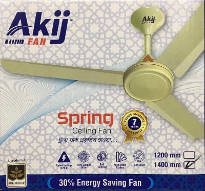 Picture of Akij Ceiling Fan 56 Inch Spring Model 320 rpm, 65w, 07 Years Replacement Guarantee - Off White