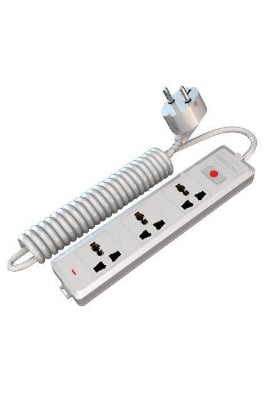 Picture of Multi Plug- Super Star (SSG) Smart Extension Socket 2 PIN 3 Socket - White