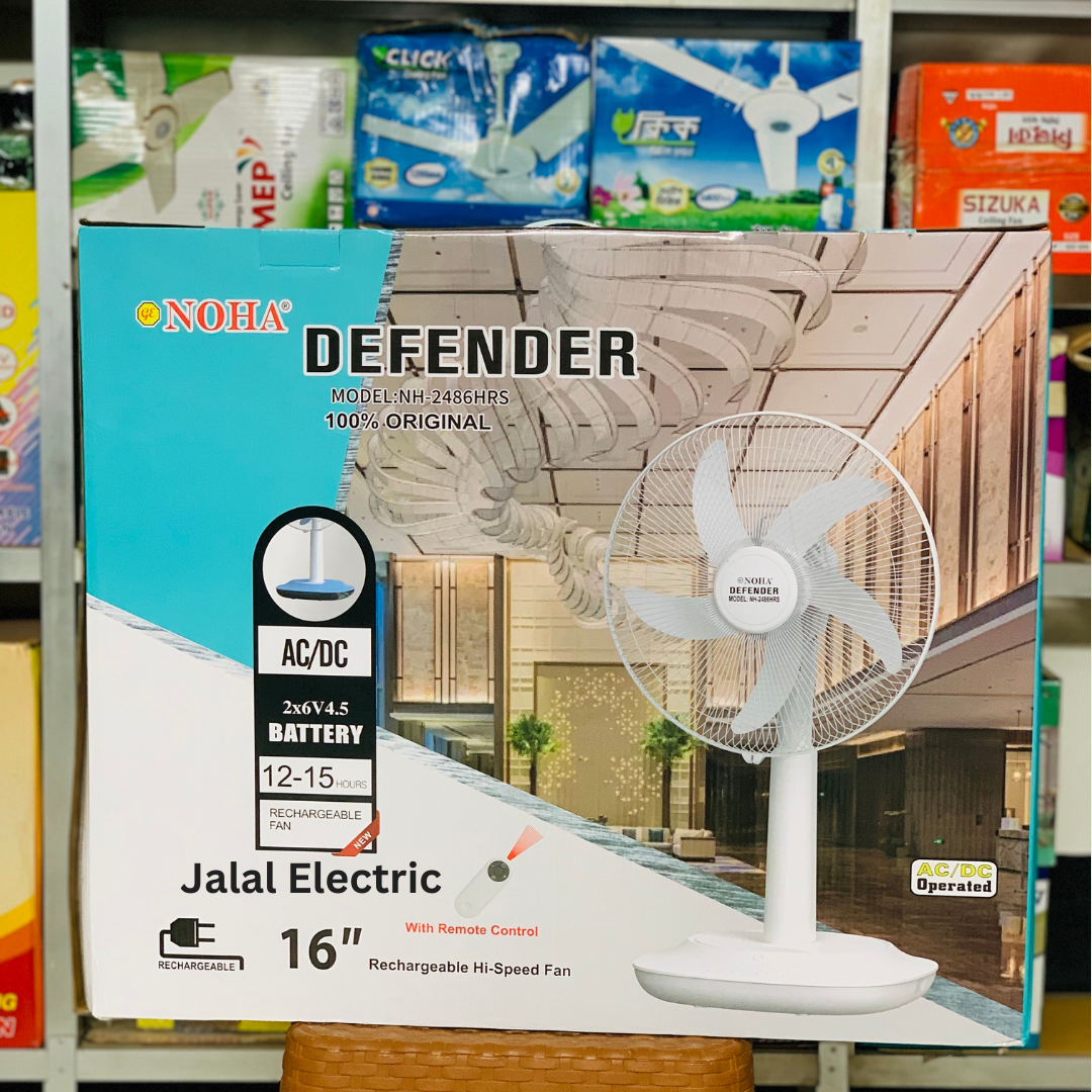 Picture of Defender | Kennedi (NH-2486HRS) 16 inch AC/DC Full Rechargeable fan - Multicolor