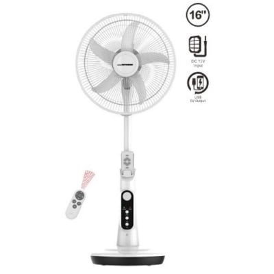 Picture of Rechargeable Fan Defender / Kennede NH-5996HR 16" (Warranty: 1 Year) Official Imported - White