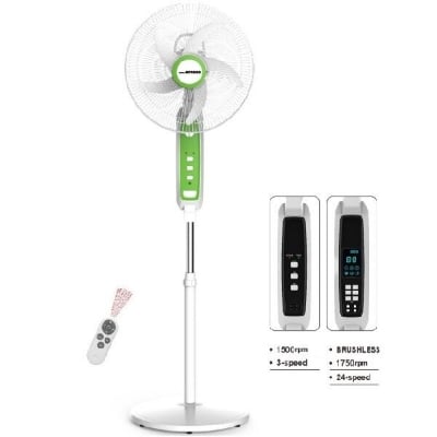 Picture of Defender | Kennedi (2436HRB) 16 inch AC/DC Full stand Remote Control Rechargeable fan - Multicolor
