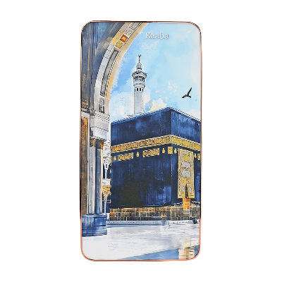 Picture of Kaaba Islamic Wall Art Frame | Makkah Watercolor Kaaba Poster Premium Islamic Home Decor | Masjid Al Haram Kaaba Artwork-Multicolor