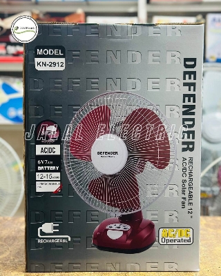 Picture of Defender Rechargeable Fan (12") 2912-7.0Ah bettery (High Quality Imported) - Multicolor