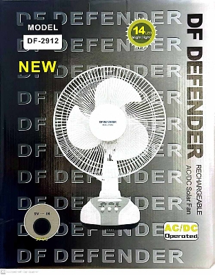 Picture of Defender  Rechargeable Fan (12") 2912 (Imported) - Multicolor