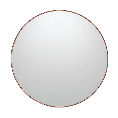 Picture of Fluid Mirror 15′ Crystal Round Bathroom Mirror Rose Gold Border for Over Sink, Decorative Circle Mirrors for Living Room, Bedroom-Rose Gold