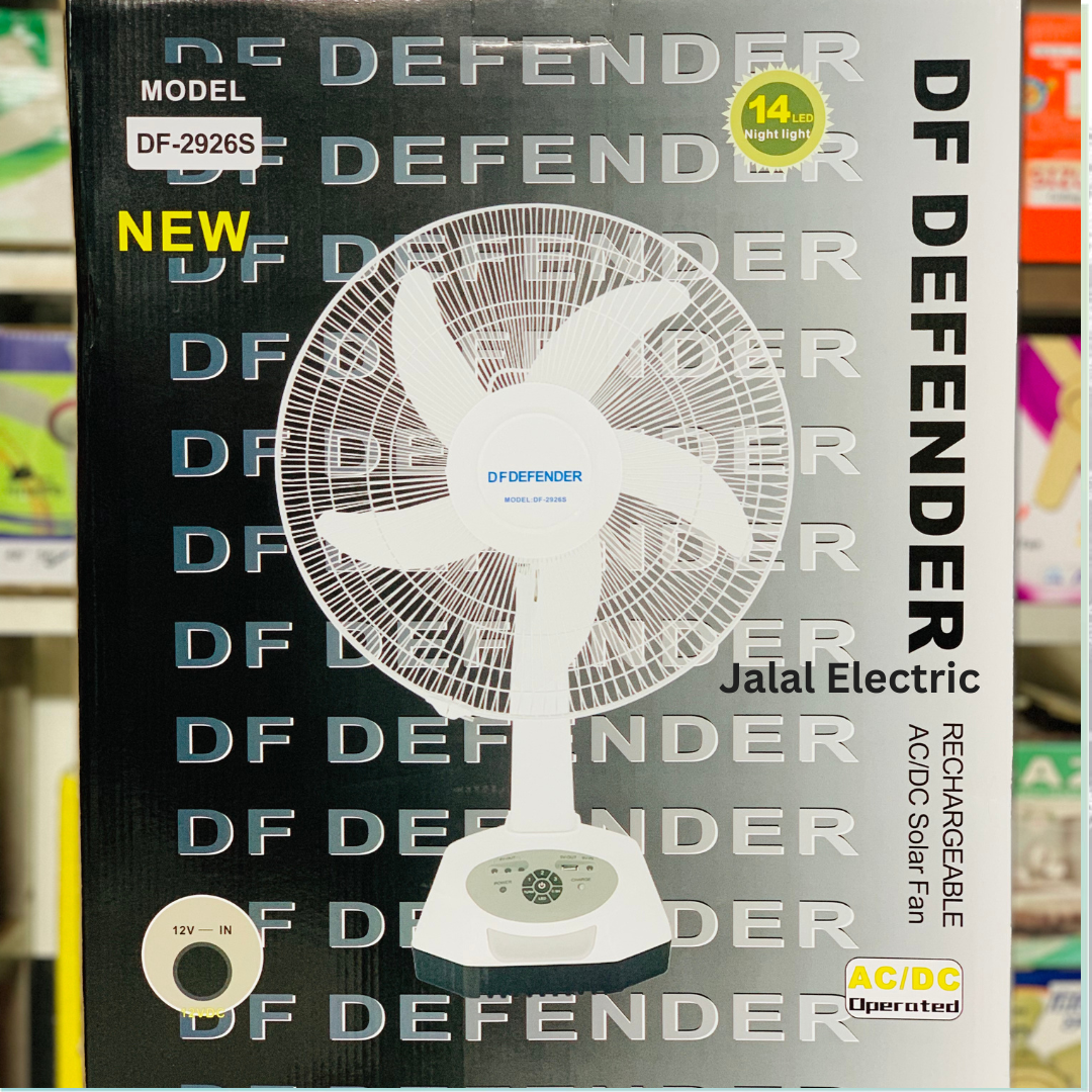 Picture of Defender Rechargeable Fan DF-2926S 16" (Made In China) - Multicolor