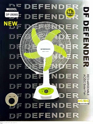 Picture of Defender Rechargeable Fan DF-2926S 16" (Made In China) - Multicolor
