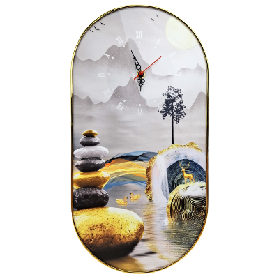 Picture of Acrylic Clock Serenity, Elegent Modern Decorative Wall Art for Home & Office-Multicolor