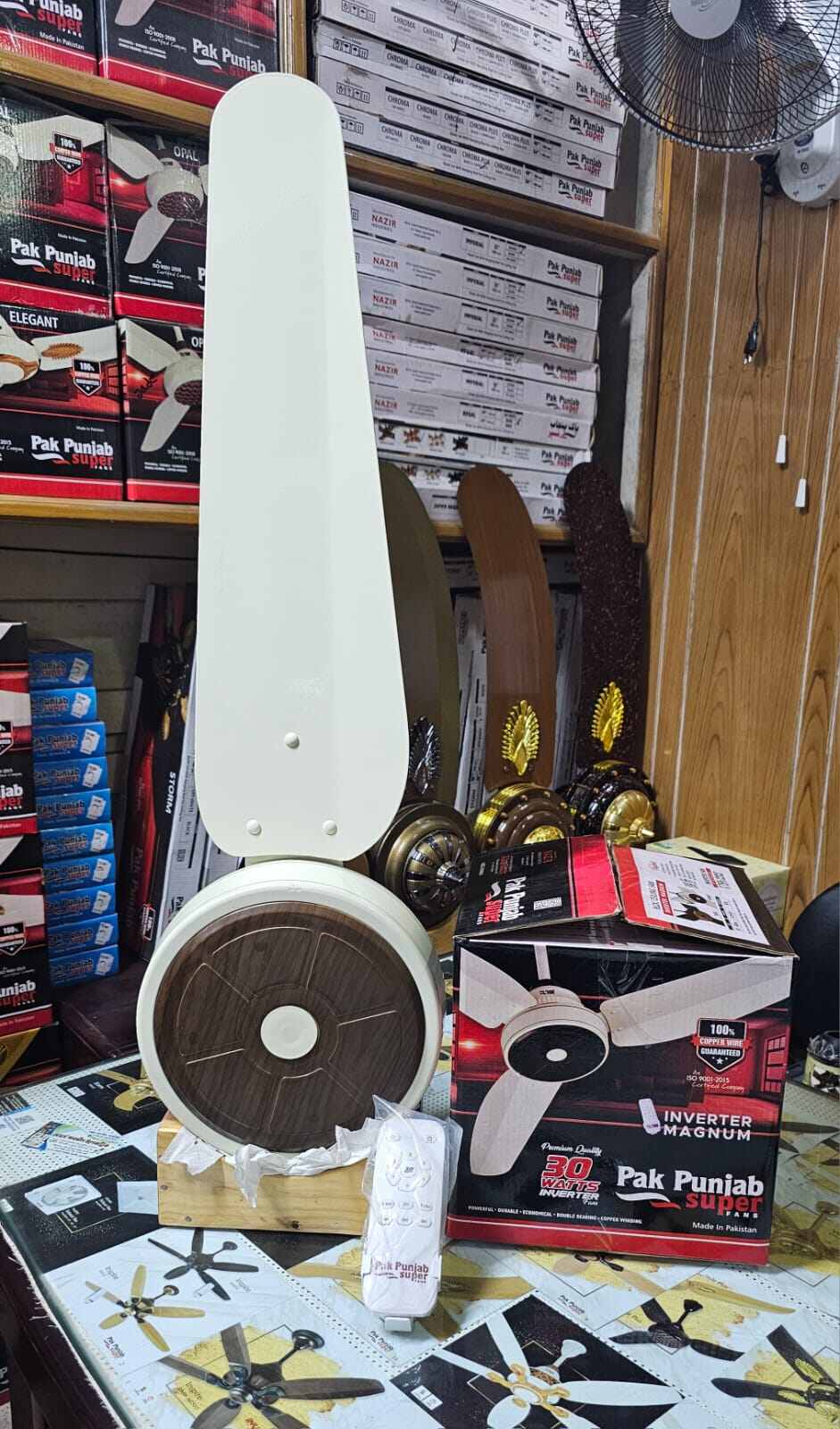Picture of Pak Punjab  Magnum Model 56 Inch Remote Control Inverter  Ceiling Fan - Off White