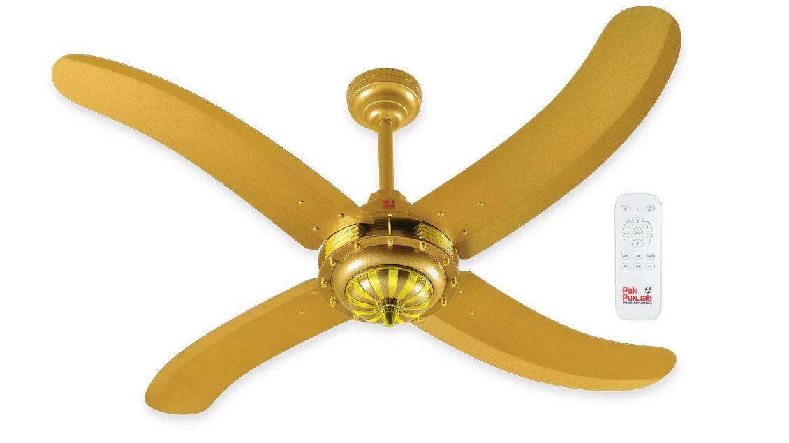 Picture of Pak Punjab Imperial Model 56 Inch Remote Control Inverter Ceiling Fan - Gold