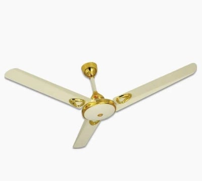 Picture of Pak Punjab Golden Crystal Ceiling Fan 56 Inch - Off White