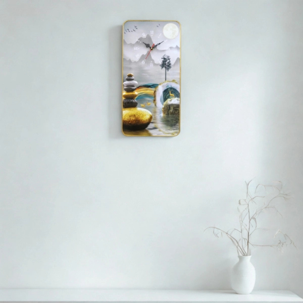 Picture of Acrylic Serenity Clock Wall Art UV Print-Multicolor