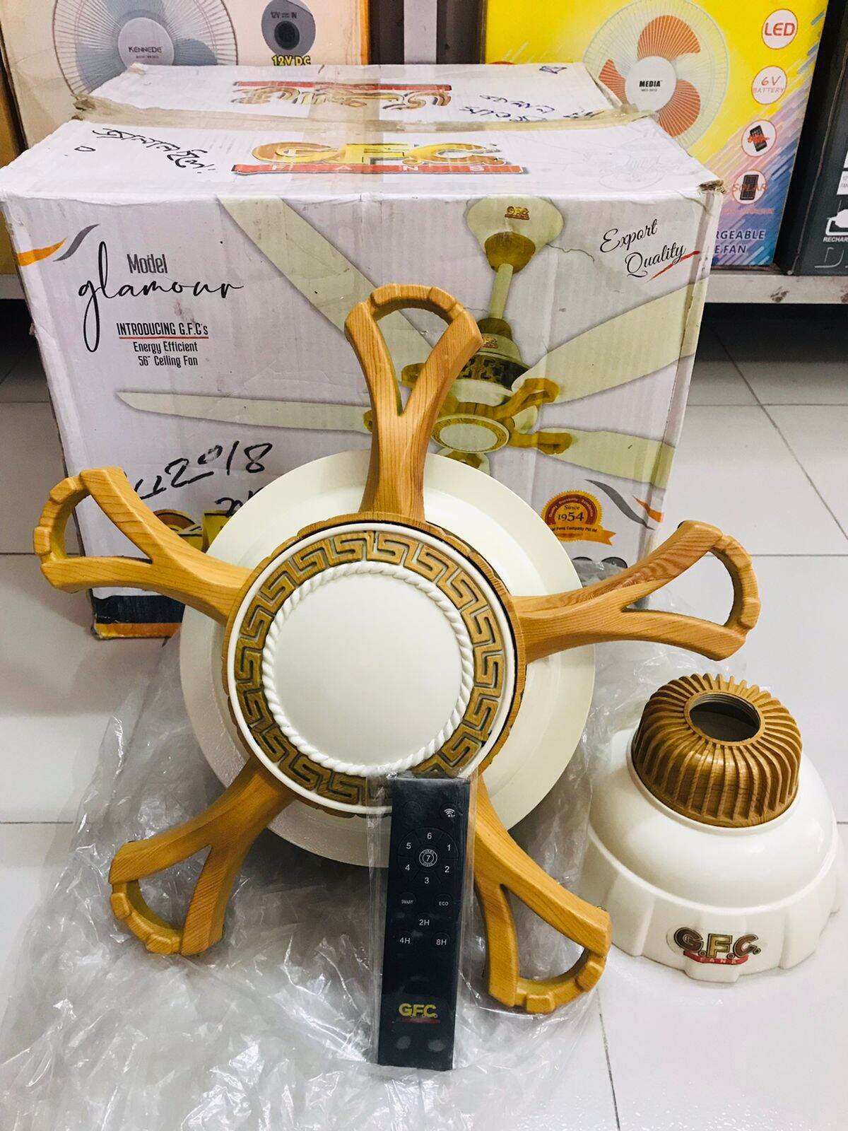 Picture of GFC BLDC Remote Control Glamour Model 30w Ceiling Fan - Off White