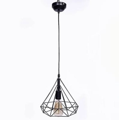 Picture of LED Diamond Cluster shape Hanging Light Pendant for Home Decoration (Bulb not Included) - Black