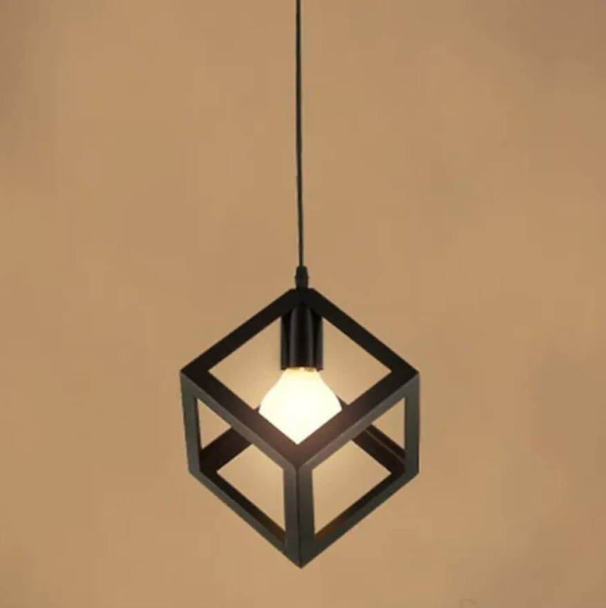 Picture of LED industrial square lamp (Bulb not Included) 1Pcs - Black