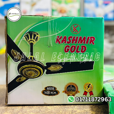 Picture of Kashmir Gold Signature Black Colour 56" Ceiling Fan- 3 Blades (10 Years Repless Warranty) - Black